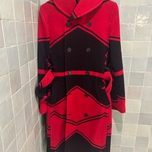 BRAND NEW / POLO RALPH LAUREN Black/Red Coat / Woman size 8